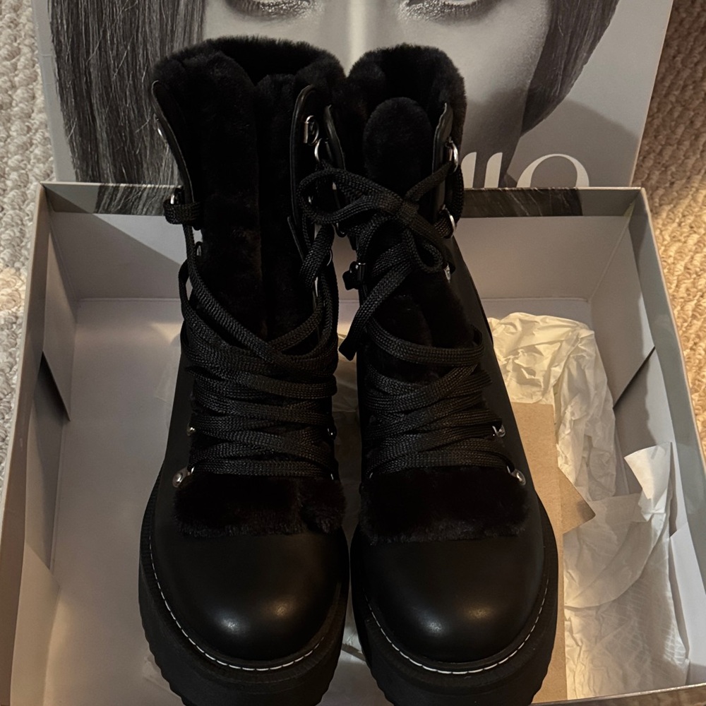Jennifer Lopez Black Combat Boots